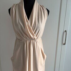ARITZIA Wilfred Elegant Cream Sleeveless Mini Dress, Size XS